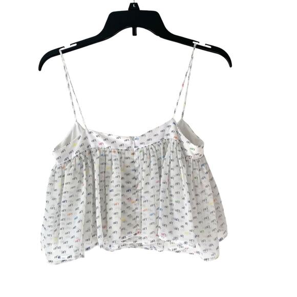 Koch Brooke Hey Print White Crop Tank Blouse size XS - Picture 6 of 10
